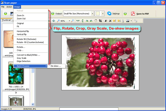 a-pdf scan paper image setting